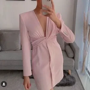 Zara | Dresses | Zara Pink Draped Twist Knot Jacket Blazer Dress | Poshmark Zara | Dresses | Zara Pink Draped Twist Knot Jacket Blazer Dress | Poshmark